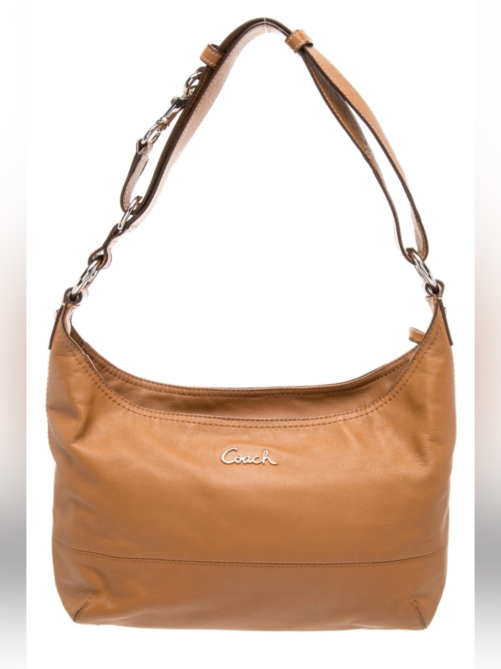 New Authentic Coach Ashley East/West Duffle Shoulder Bag Tan Leather